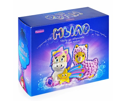 Мыло своими руками "Единорог, лама и звезда"