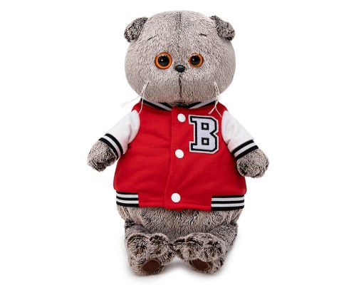 Кот Басик в клубной куртке 25см