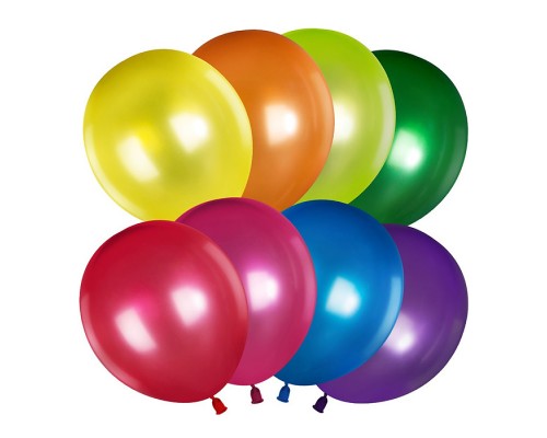 Шар (12''/30 см) Ассорти, металлик, 100 шт.