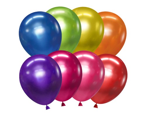 Шар (5''/13 см) Ассорти, металлик, 100 шт.