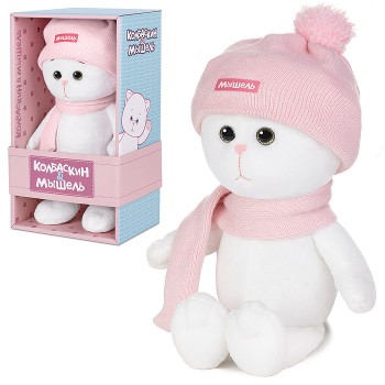 Мышель в Розовой Шапочке и Шарфике, 20 см, в коробке