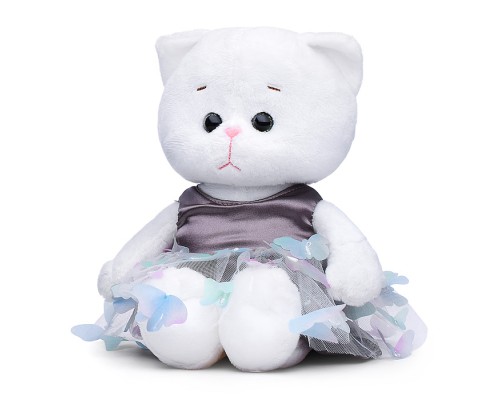 Мышель в сером платье с бабочками, 20 см, в коробке