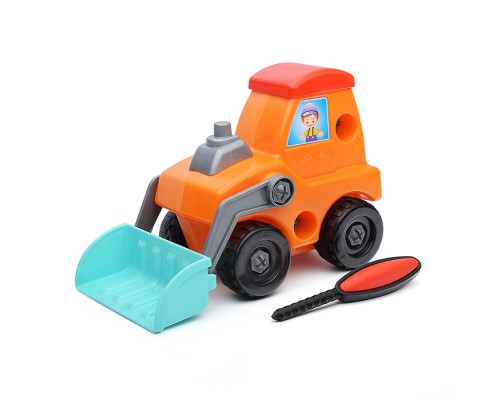 Трактор "Кузя" (19 дет., отвёртка) 22 см