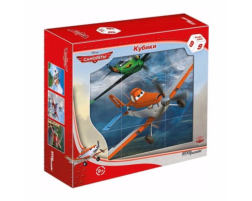 Кубики 9шт "Самолеты" Disney"