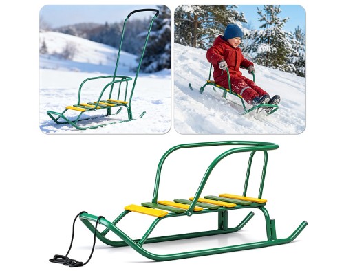 Игрушка. Санки детские "Ветерок 2+" (зелёный)