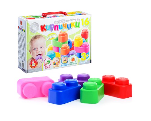 Конструктор "Мягкие кирпичики" (16 дет)
