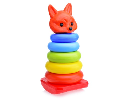 Пирамида-качалка Лисичка, 26 см (в сетке, 8 дет.)