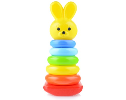 Пирамида-качалка Зайчик, 31см. (в сетке, 8 дет.)