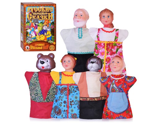 Кукольный театр Маша и медведь (6 персонажей)