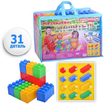 Конструктор Маленький строитель тип 1 (31 кубик)