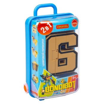 Трансформер 2в1 "Цифра "6" голубой пластик