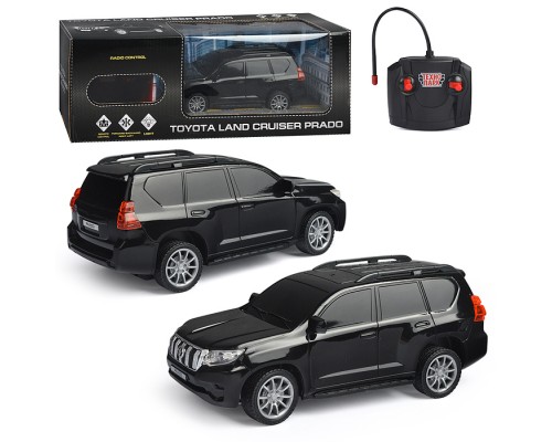 Машина Toyota Prado 19 см, р/у (свет, черная) в коробке