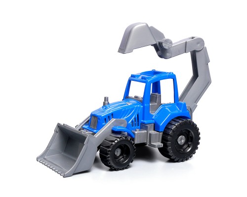 Трактор "Нева" с грейдером и ковшом