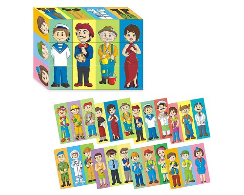 Кубики (12 куб) "Собирайка-профессия"