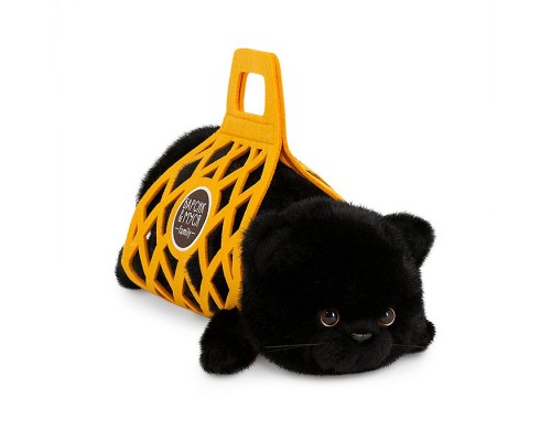 Кот Барсик в сумке черный 35
