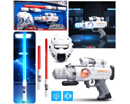 Набор оружия "Звездный патруль" (свет, звук) на батарейках, в коробке