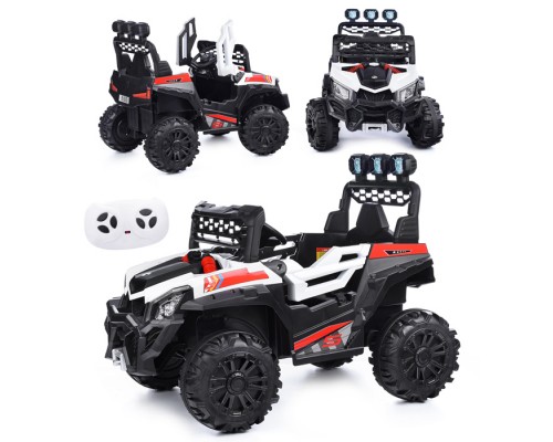 Электромобиль "Загородный движ" на аккумуляторе, с р/у управлением, в коробке (белый)