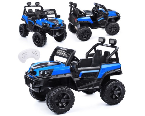 Электромобиль "Фиджи" на аккумуляторе, с р/у управлением, 12V4.5 двухприводный (синий)