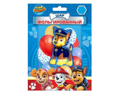 Шар фольгированная фигура "Щенячий патруль. Гонщик" 48*82 см.