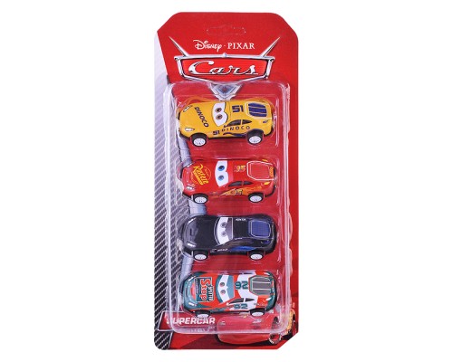 Машина металл Тачки набор 7,5 см, 4 шт, в ассортименте.