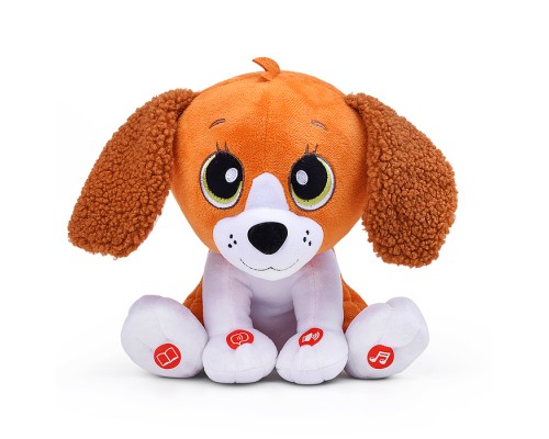 Игрушка мягкая интерак., Щенок сказочник 25см, (говорит, поёт) в коробке