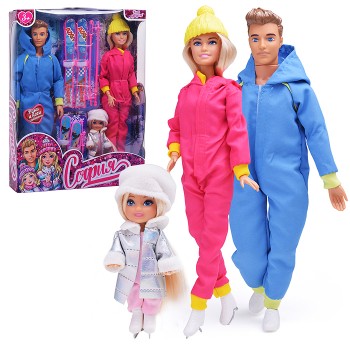 Набор кукол София, Алекс, дочь (руки и ноги сгиб.)