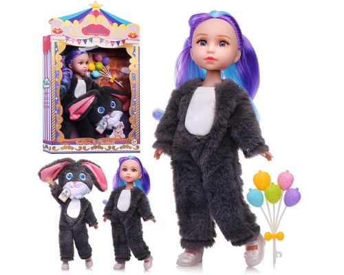 Кукла "Кира" в костюме зайчика, в коробке