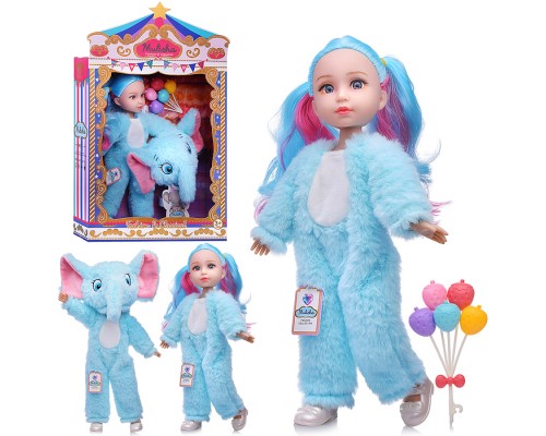 Кукла "Вика" в костюме слоника, в коробке