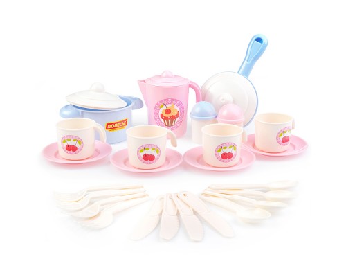 Набор детской посуды "Настенька" на 4 персоны (V5) (28 элементов) (в сеточке)