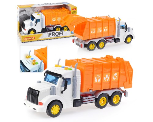 Автомобиль с цистерной "Профи" инерционный (со светом и звуком) оранжевый