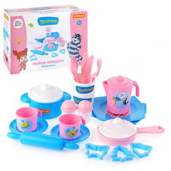 Набор детской посуды "Простоквашино" (26 элементов) (в коробке)