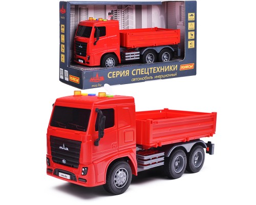 МАЗ, автомобиль бортовой инерционный (со светом и звуком) (в коробке)
