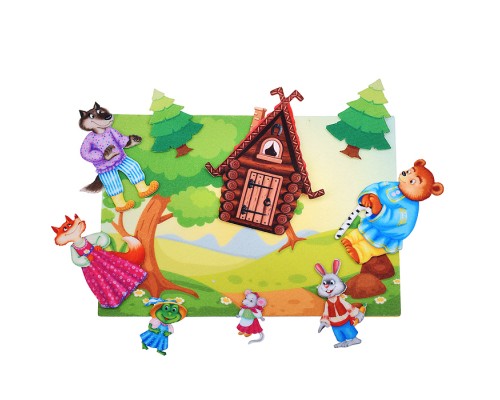 Теремок с игровым полем фетр