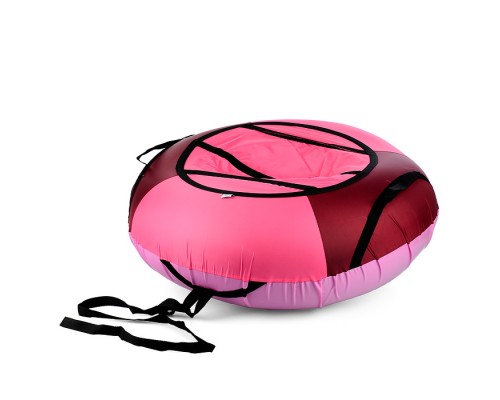 Санки-ватрушка, серия "Эконом", 100см, цвет - вишневый-розовый яркий. (в пакете)