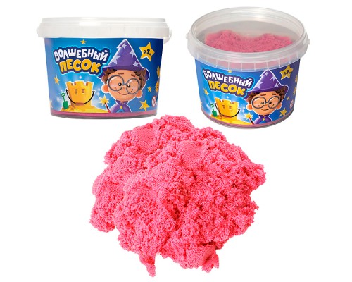 Кинетический песок "Волшебный песок" 2400 гр., ведерко, розовый