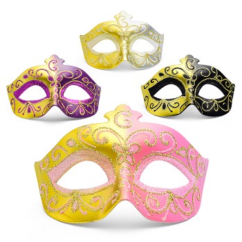 Маска карнавальная "Венецианская" (золотой орнамент)