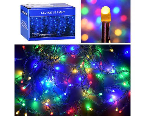 Электрогирлянда Бахрома, 6м, 192 лампы, цветная