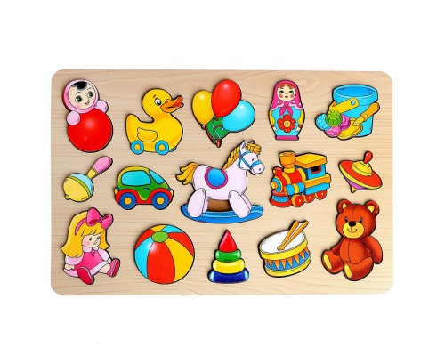 Рамка-вкладыш большая "Игрушки" 15 деталей