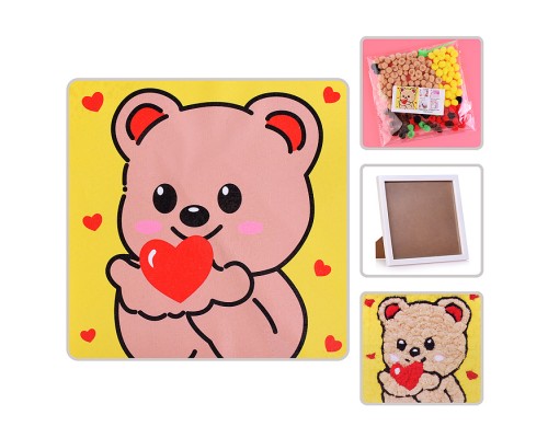 Набор творческая мастерская 22х22см "Влюблённый мишка"