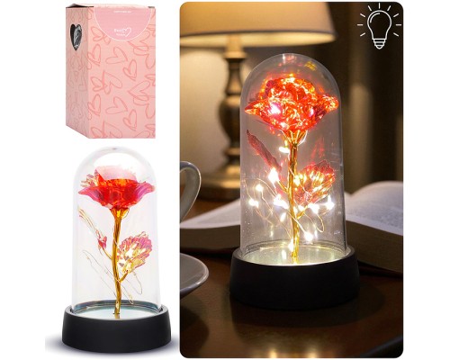 Светильник "Волшебный цветок" в коробке (красный)