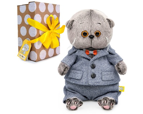Кот Басик BABY в твидовом костюмчике
