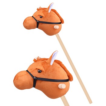 Игрушка "Лошадка" на палке (Светло-коричневый плюш) 1701/60