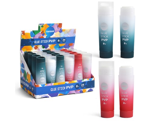 Клей-карандаш ПВП 8 г треугольный в дисплее