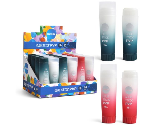 Клей-карандаш ПВП 15 г треугольный в дисплее