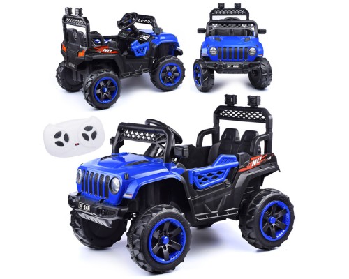 Электромобиль "Кросс" на аккумуляторе, с р/у управлением, в коробке (синий)