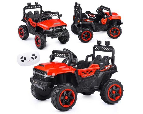 Электромобиль "Автокросс" на аккумуляторе, с р/у управлением, в коробке (красный)