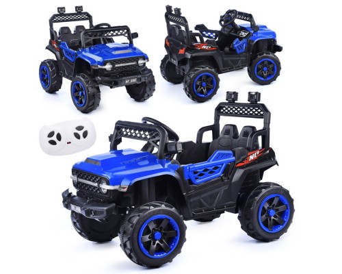 Электромобиль "Автокросс" на аккумуляторе, с р/у управлением, в коробке (синий)