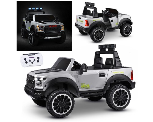 Электромобиль "Мощность скорости" на аккумуляторе, с р/у управлением, в коробке (серый)