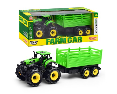 Трактор "Фермерский" с прицепом, в коробке