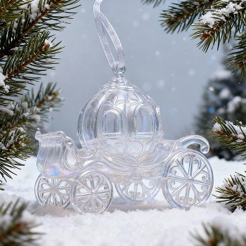 Новогоднее украшение "Карета сказочная" (11 см)